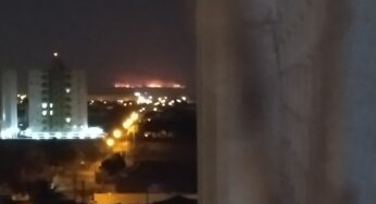 Incêndio de grandes proporções atinge área verde