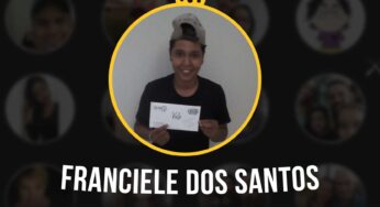 Franciele dos Santos é a ganhadora do sorteio de duas pizzas Dom Dirão