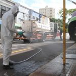 UBS do Toselar e ruas do centro recebem higienização para combater o coronavírus