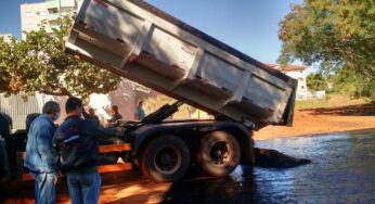 Cristiano Salmeirão vistoria obra na divisa do Residencial Modelo, Santo Antônio e Icaray
