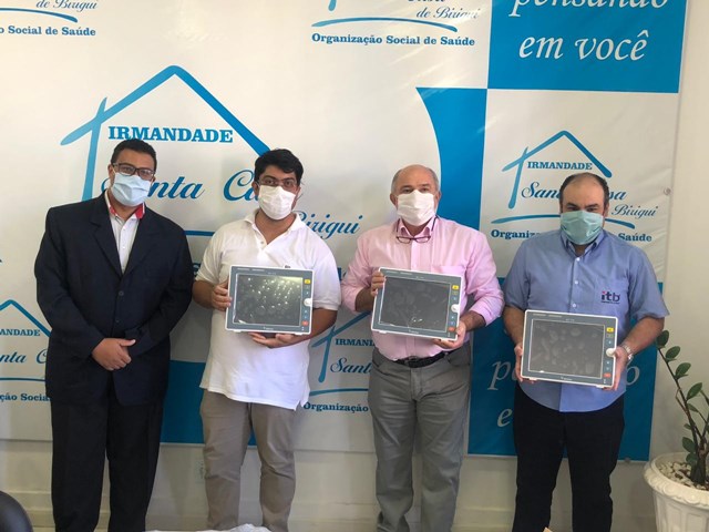 Santa Casa de Birigui recebe monitores para respiradores doados pela ITB