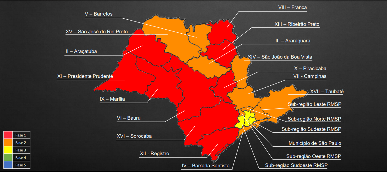 Região de Araçatuba regride para fase vermelha do Plano SP