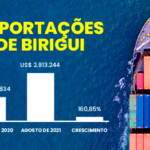 Exportações de produtos biriguienses somaram US$ 2,9 milhões e alcançaram 23 países em agosto