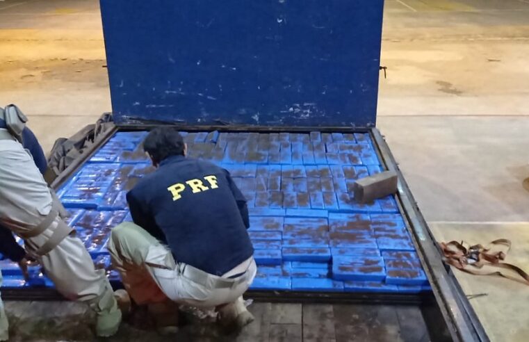 Polícia prende uma tonelada de maconha em caminhão