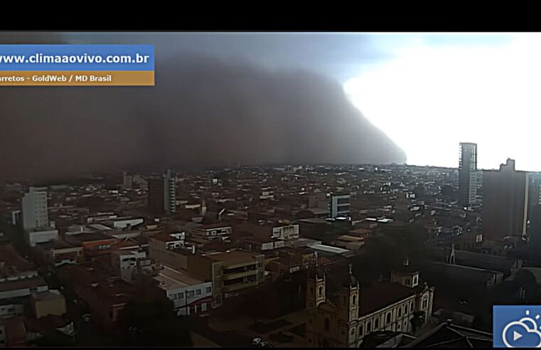 Tempestade de areia atinge cidades do interior