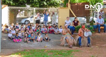 Índios da Aldeia Icatu fazem apresentação cultural para alunos de creches de Birigui