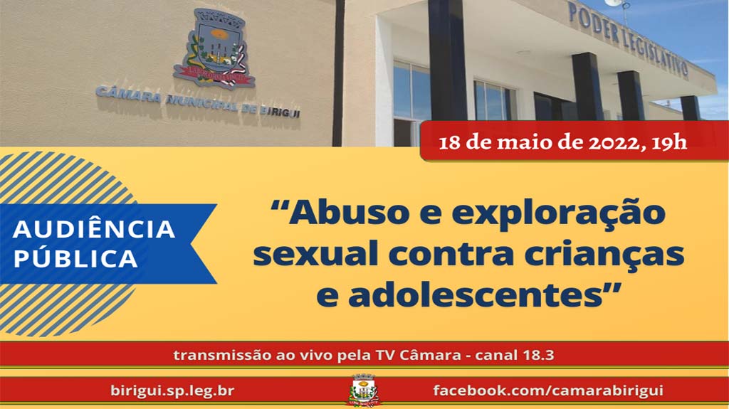 Abuso sexual infantil é tema de audiência na Câmara de Birigui