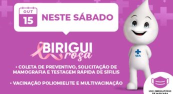 Birigui Rosa de saúde da mulher e vacinação deste sábado será na UBS 8 Jardim Planalto