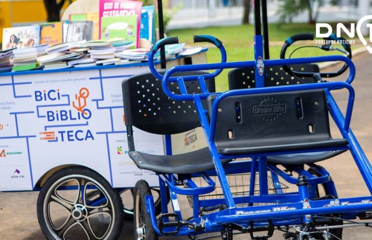 Projeto ‘BiciBiblioteca’ viabiliza troca de livros em bicicleta adaptada em Araçatuba