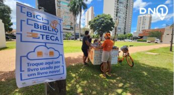 Em abril ainda é possível trocar livros na ‘Bicibiblioteca’ em Araçatuba 