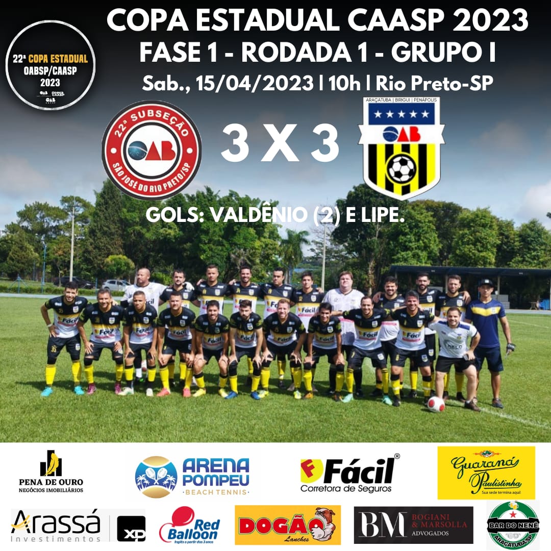 Foi dado o pontapé inicial da 22ª Copa Estadual OAB/CAASP 2023 de Futebol